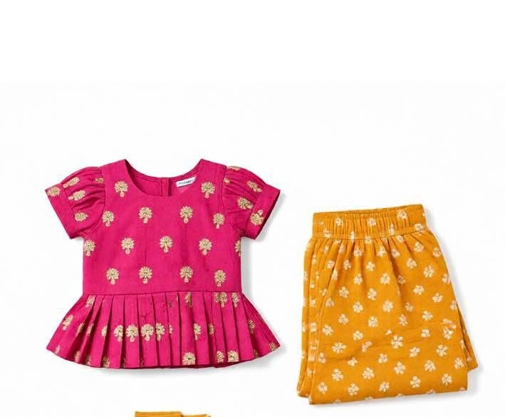 Girls' Indian Festive Wear (Ages 0–2 Years) - 10 Piece Bundle