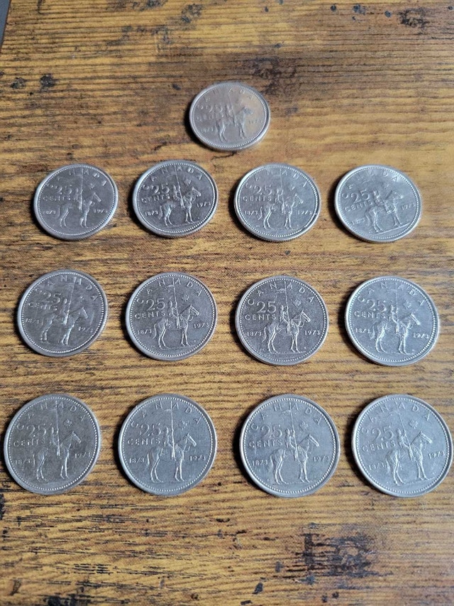1973 Canadian 25 Cent RCMP Commemorative Quarters