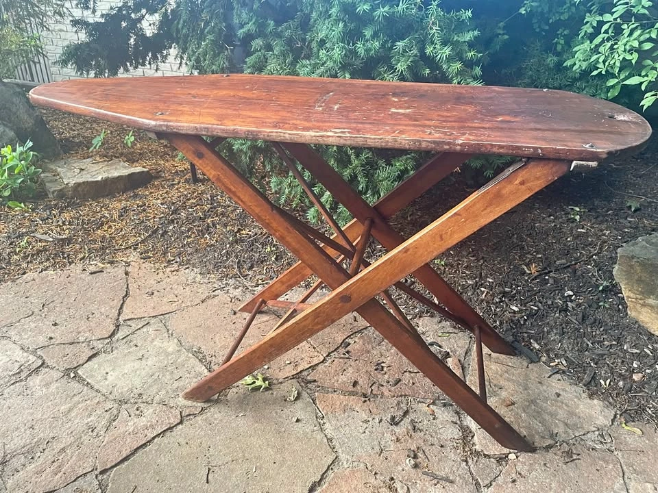 Vintage Solid Wood Folding Ironing Board