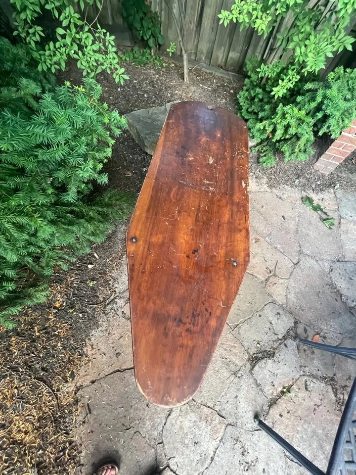 Vintage Solid Wood Folding Ironing Board - photo 2