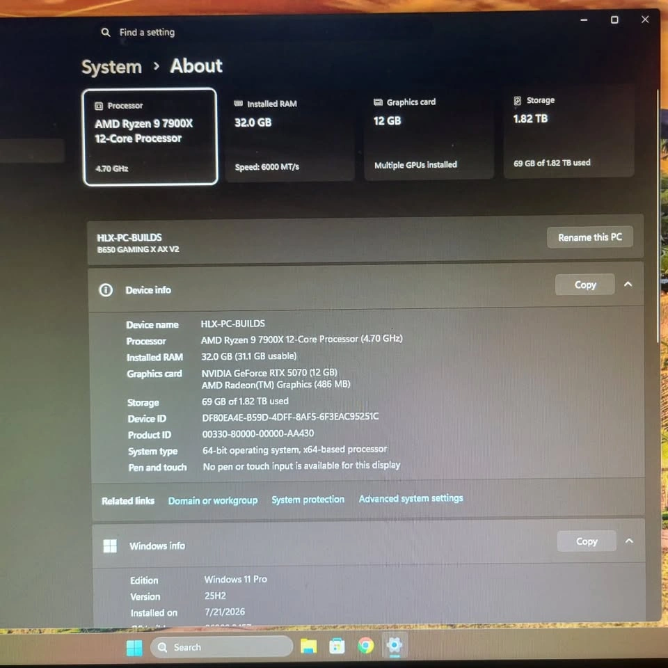 Gaming/Streaming PC Ryzen 9-7900X + Gigabyte RTX 5070 Gaming OC - photo 5
