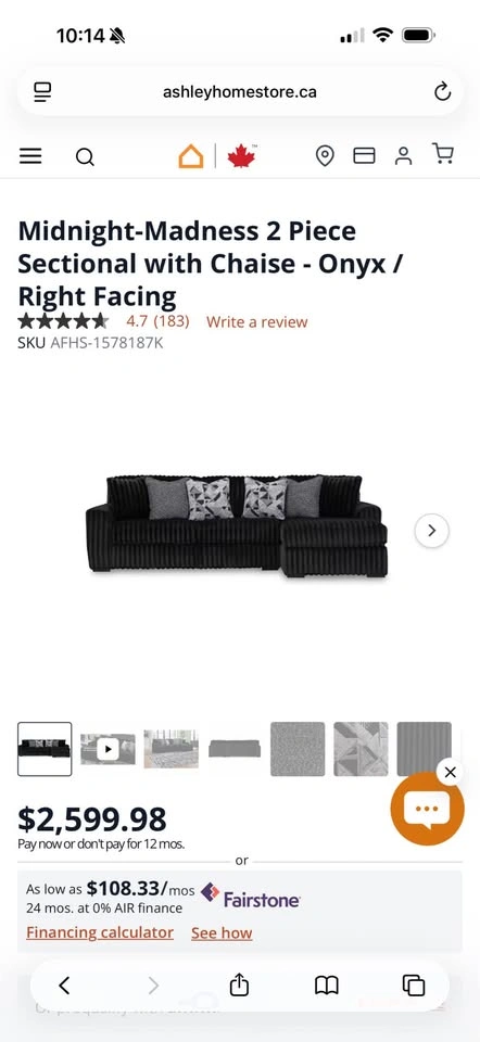 Ashley sectional and oversized ottoman - photo 4