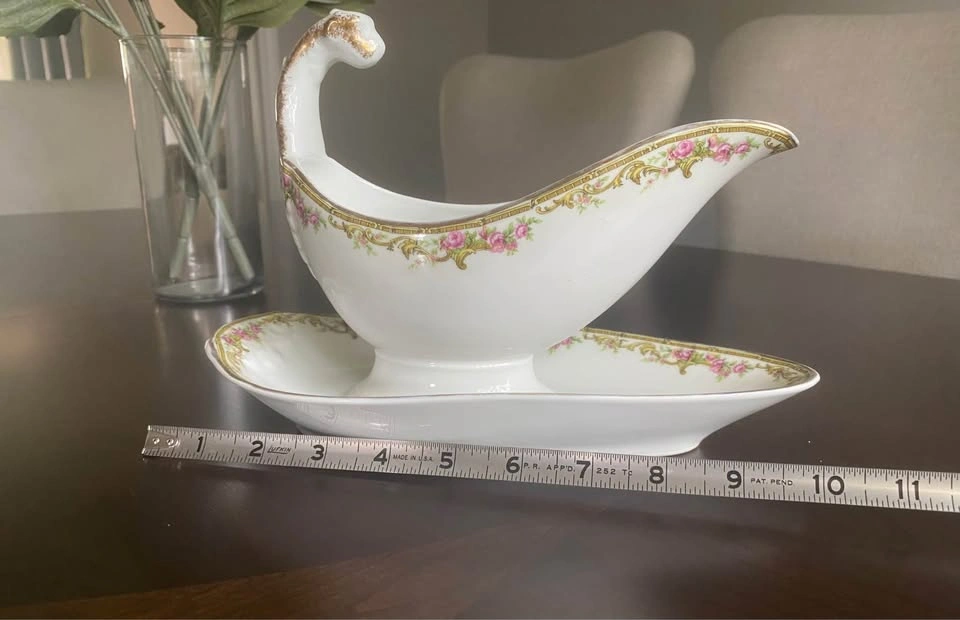 Authentic Vintage Limoges France Porcelain Gravy Boat - photo 5