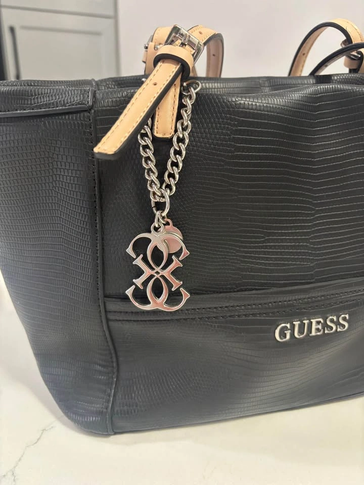 Guess Black Textured Tote Bag - photo 3