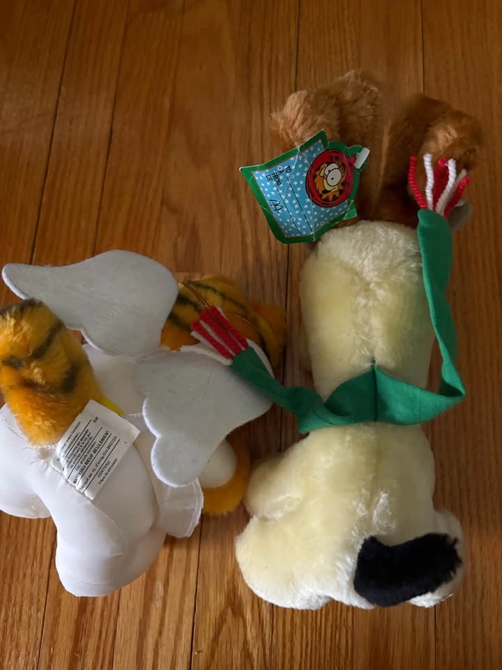 Vintage Garfield & Odie Christmas Holiday Plush Set - photo 2