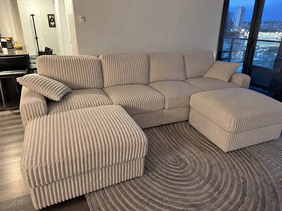 Corduroy sectional couch available august 4th