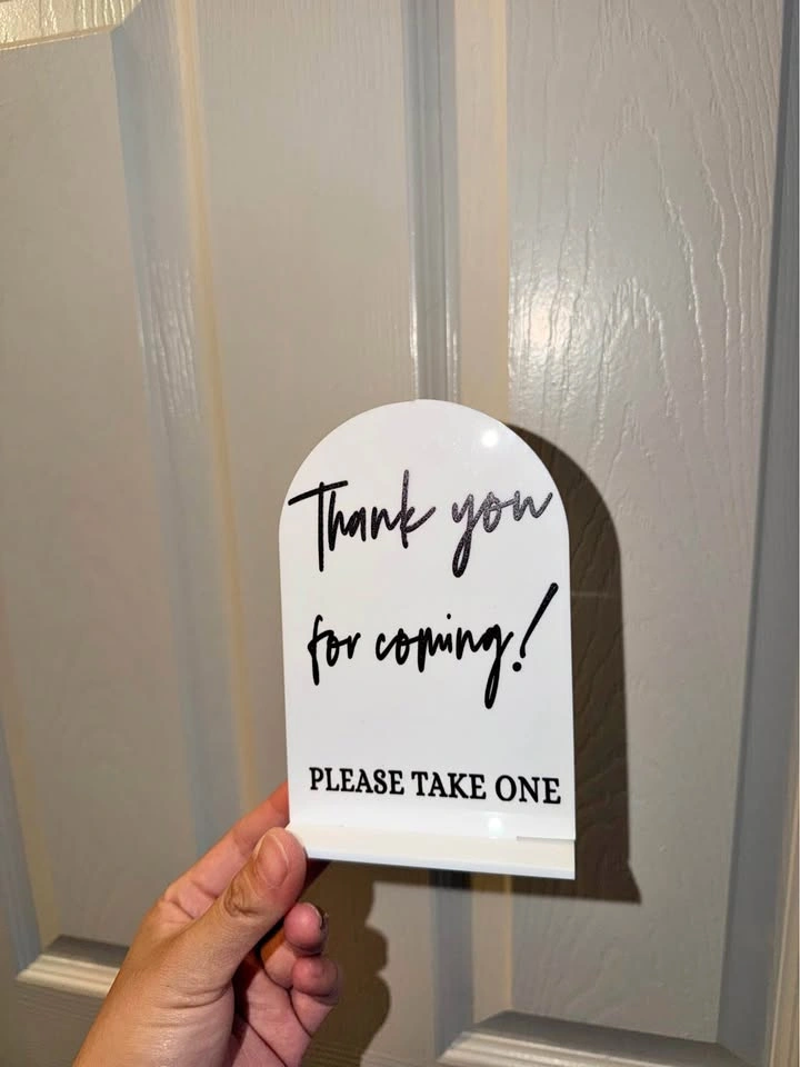Thank you for coming sign