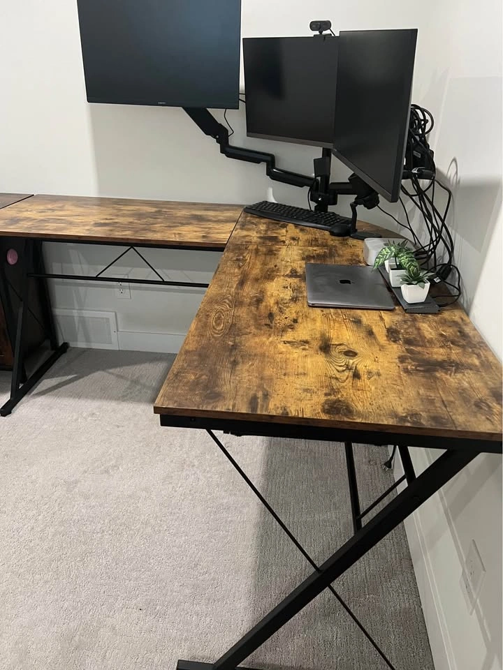 L-Shaped Computer Desk / Home Office Desk - photo 2
