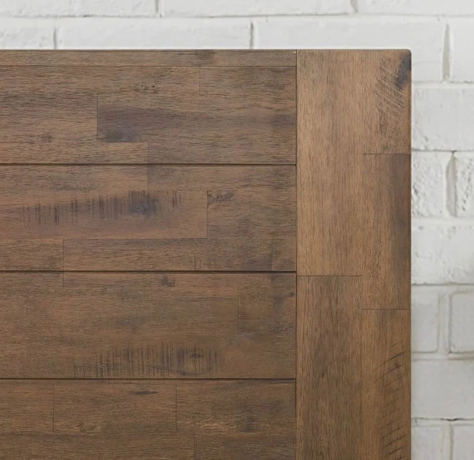 Solid Wood Full Platform Bed Frame– Modern Walnut Finish - photo 4