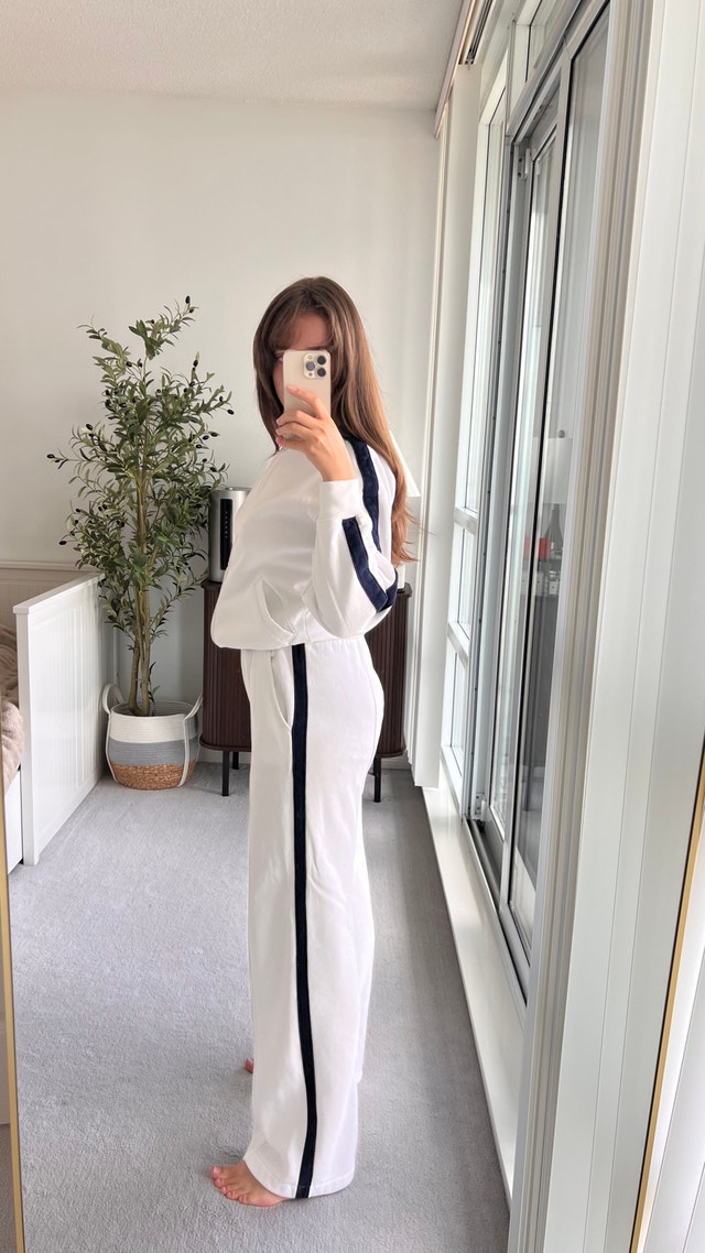 Fleece Tracksuit Set | Full Zip Hoodie & Wide Leg Sweatpants - photo 3