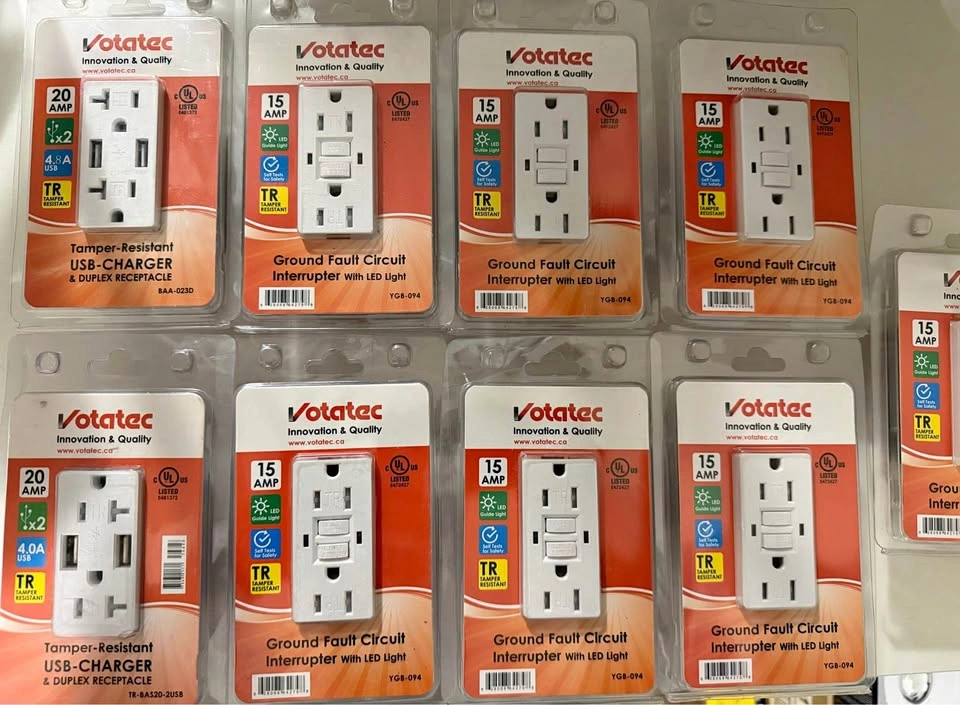 New Votatec USB Charger Outlets and GFCI Outlets