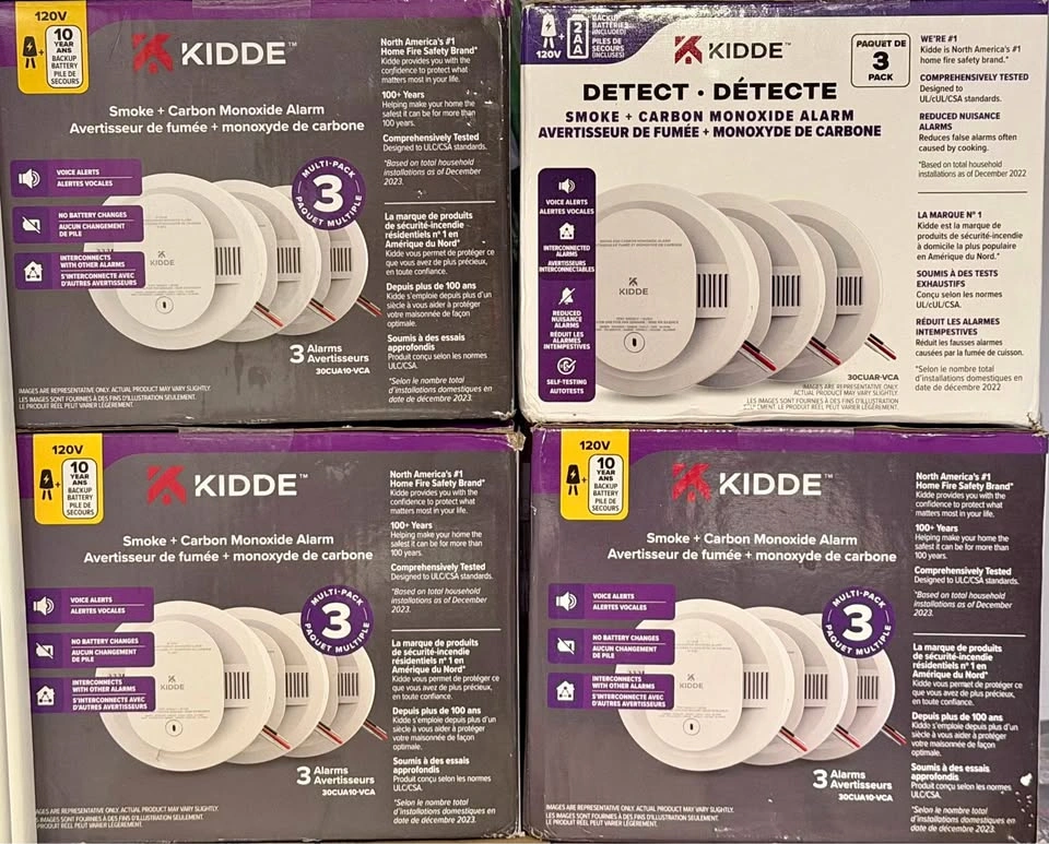 Kidde 3-pack Smoke Carbon Monoxide Alarms 10-year Battery Backup
