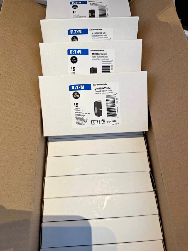 Eaton Cutler-Hammer 15 Amp BR Combination AFCI Breakers BRP115AF