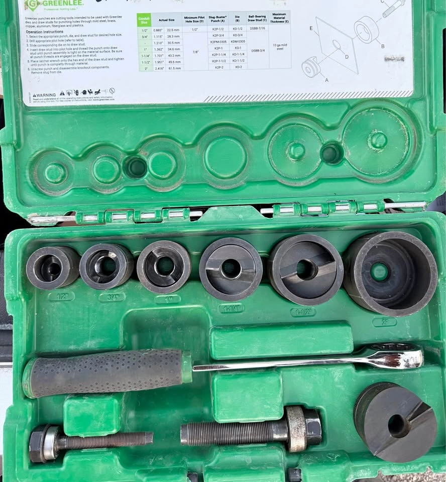 Greenlee Slug-Buster Knockout Punch Set 1/2" to 2"