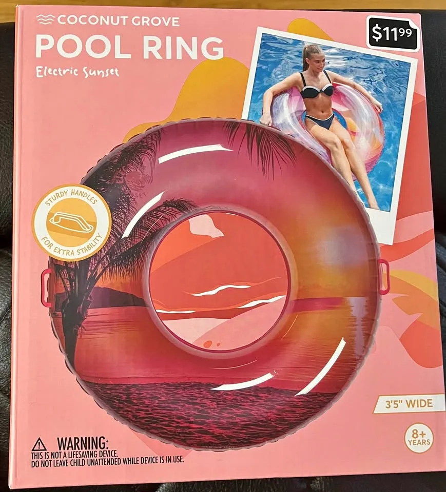 Coconut Grove Pool Ring - Electric Sunset thumbnail