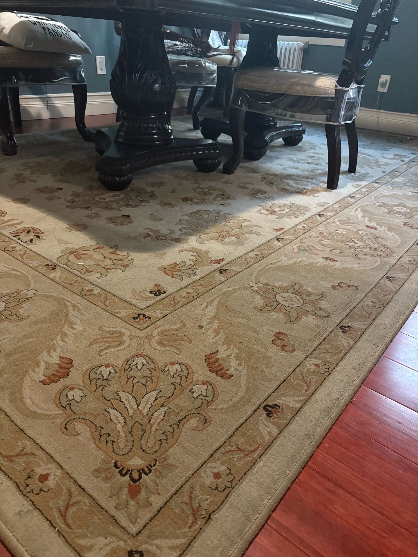 traditional Persian-style wool area rug