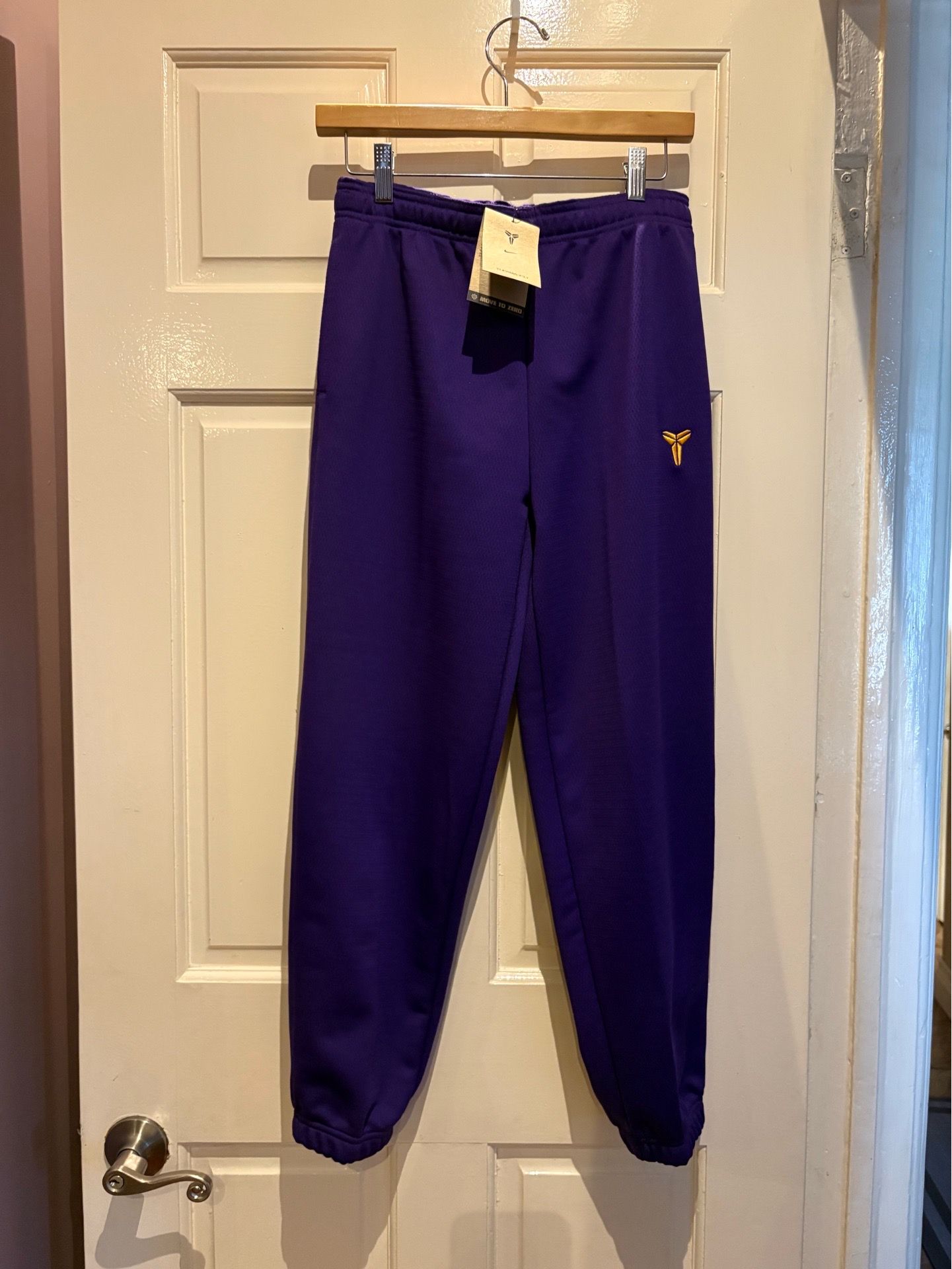 Nike Kids Purple Sweatpants with Gold Logo