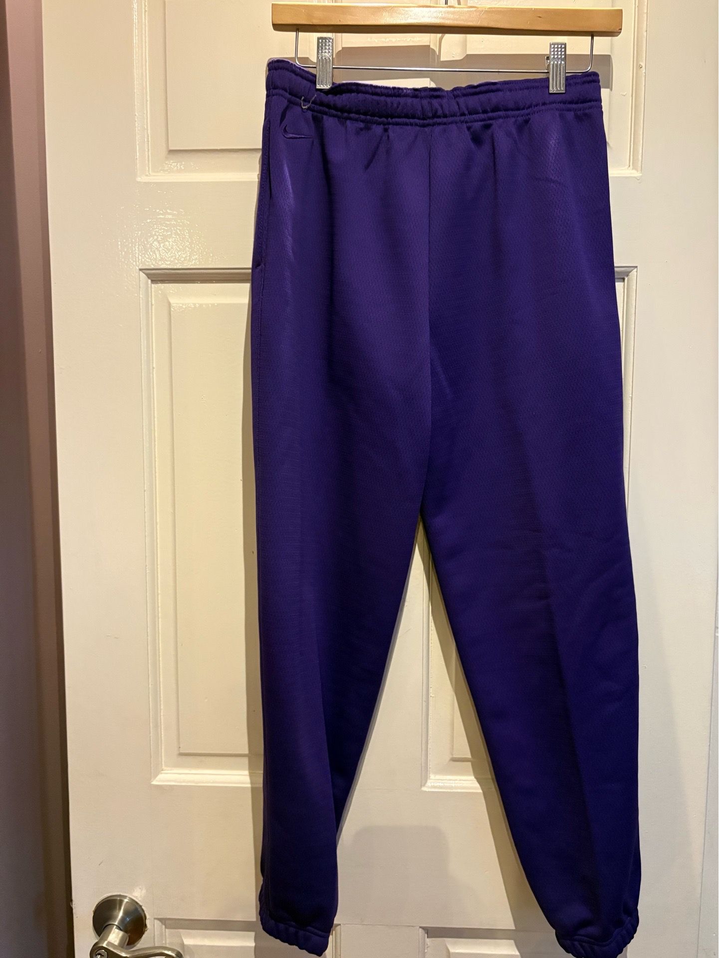 Nike Kids Purple Sweatpants with Gold Logo - photo 3