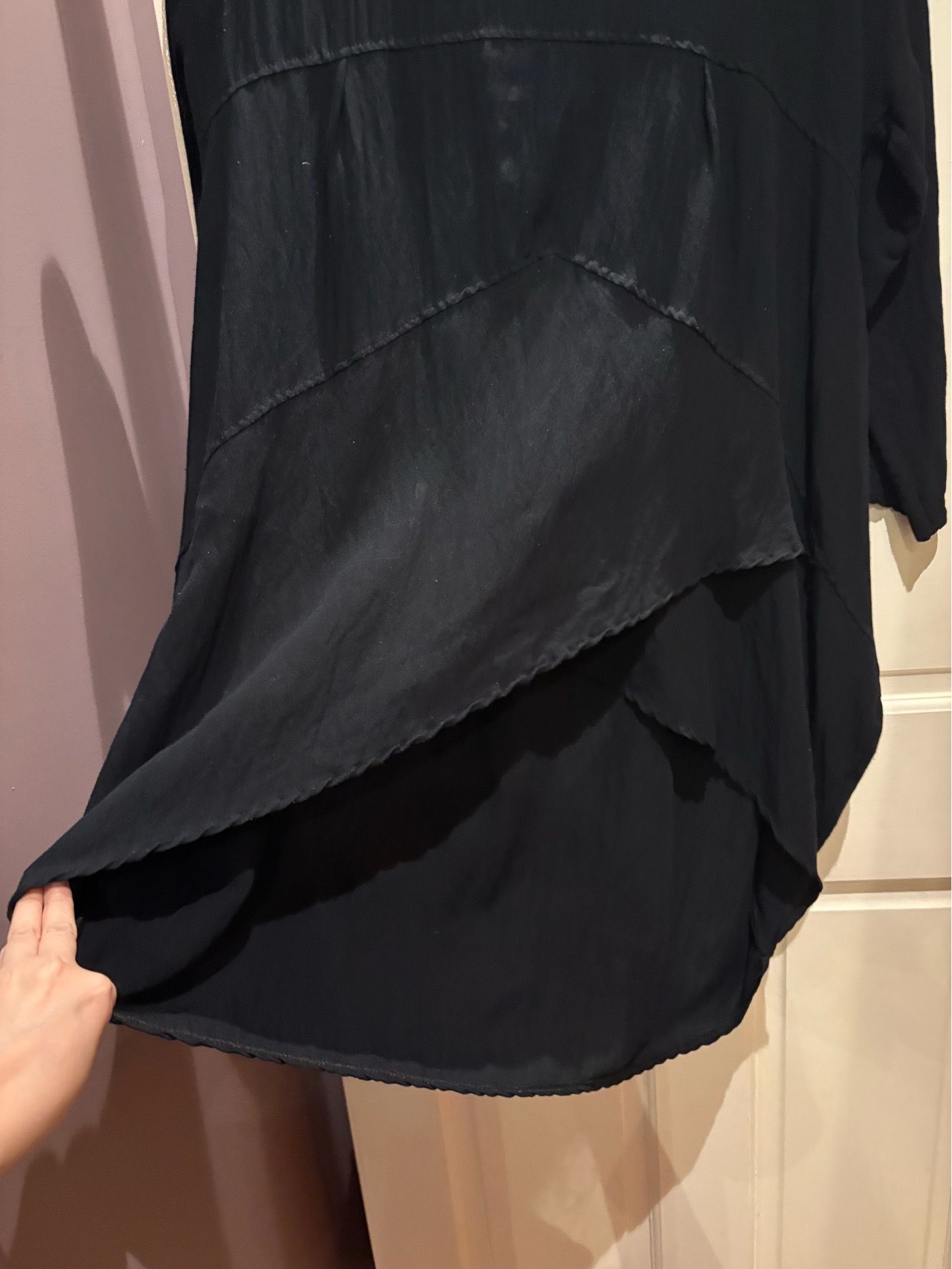 Dayou black dress with ruffle detail. Size: XL - photo 4