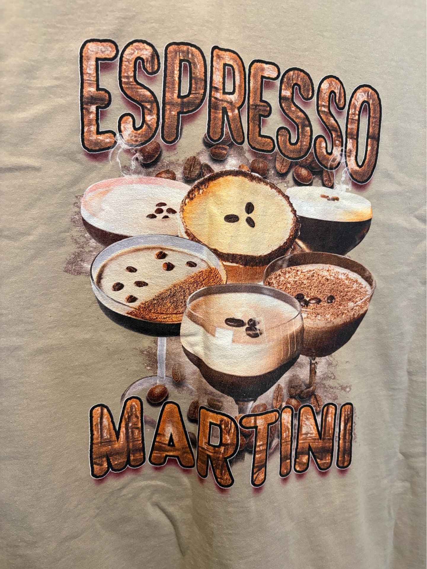 Emotional Club Espresso Martini tan t-shirt Size L - photo 3