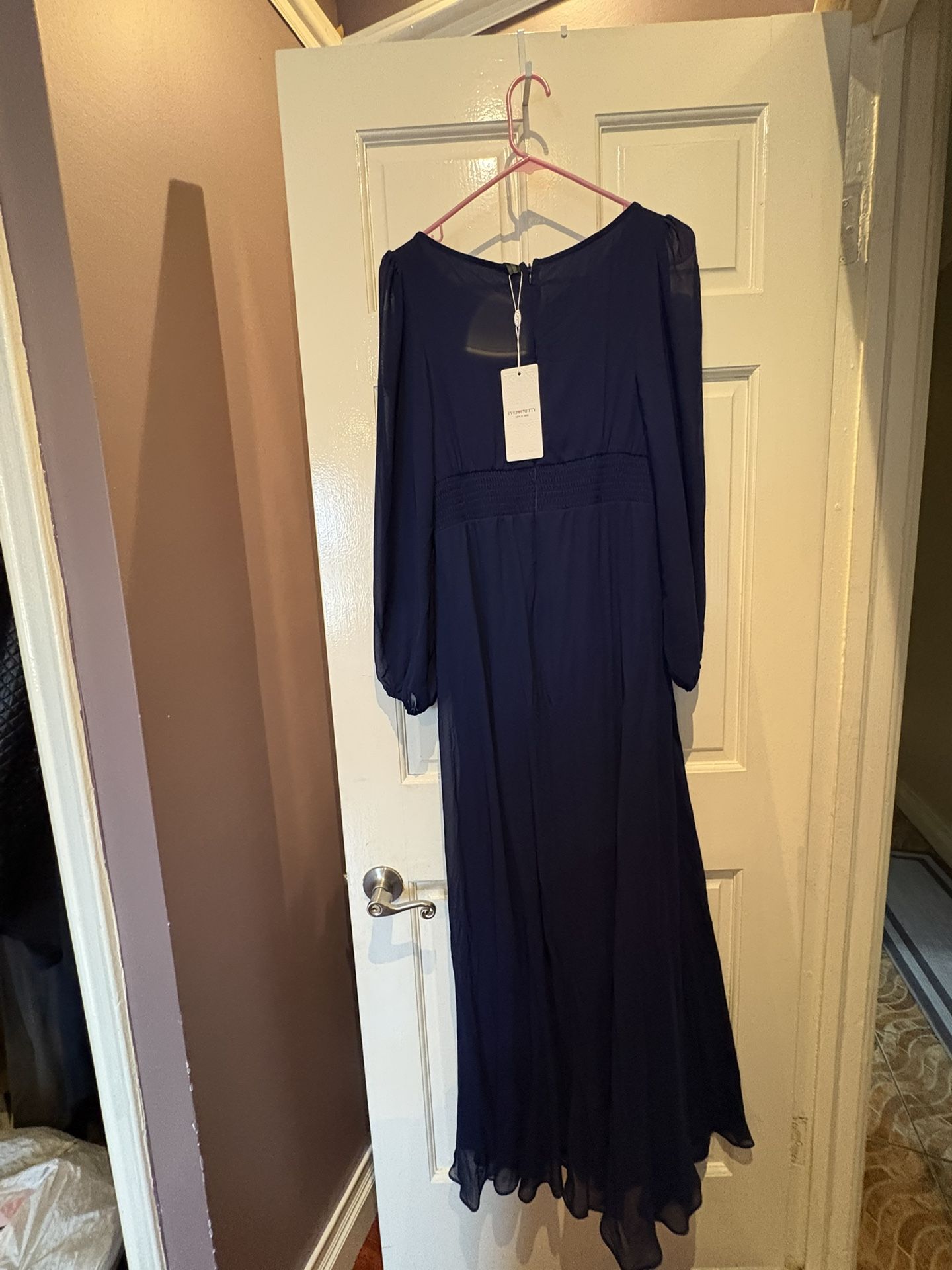 New Ever Pretty Navy Maxi Dress Size M 6 - photo 5