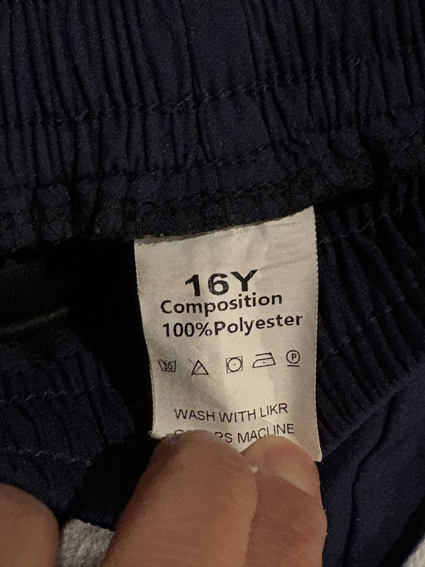 Navy Blue Track Pants 16Y Mint Panels White Stripes - photo 2