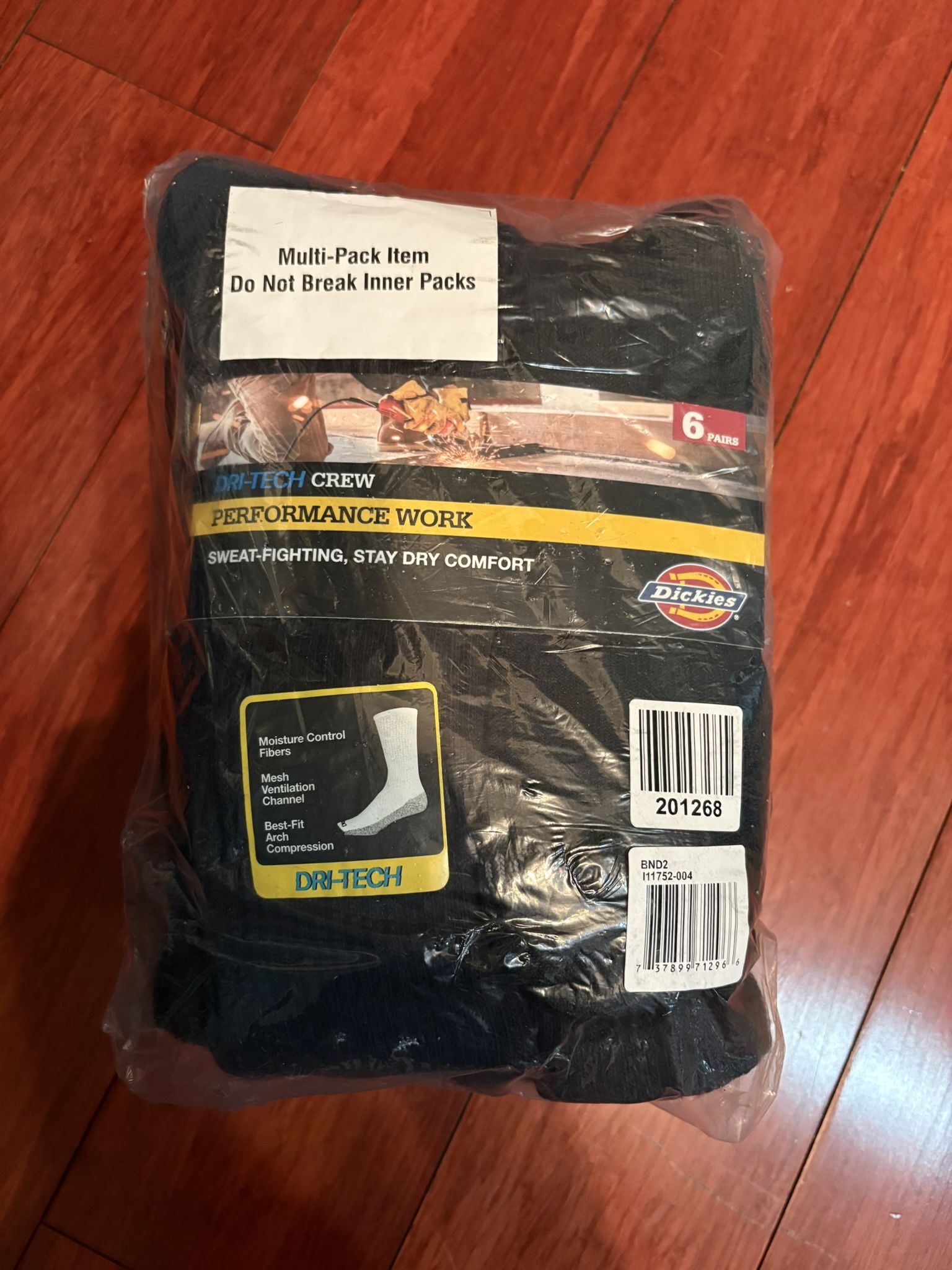 Multi pack Dickies DRI-TECH Crew Performance Work Socks 6 Pairs - photo 2