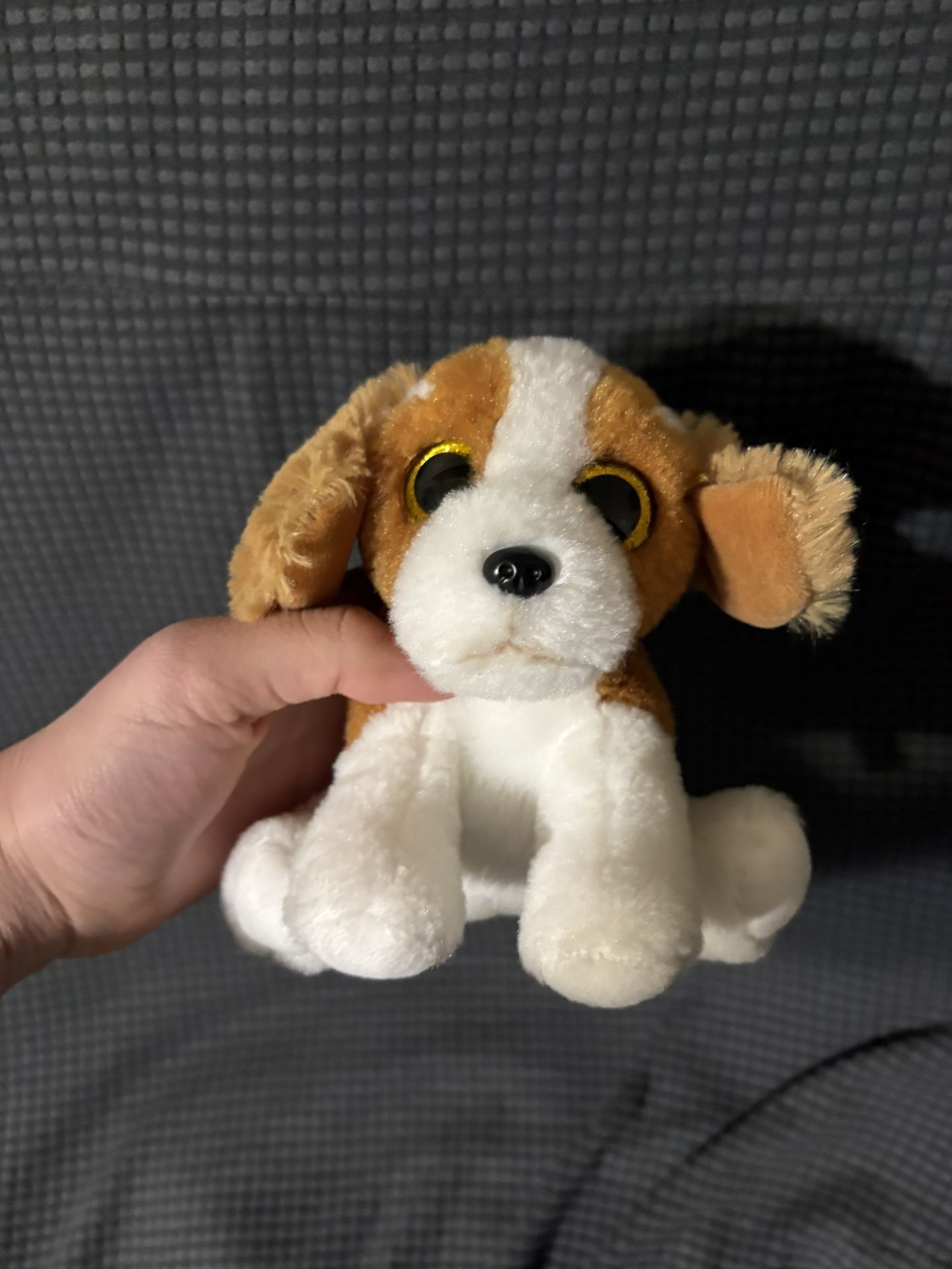 Ty Beanie Baby Barker plush dog brown white