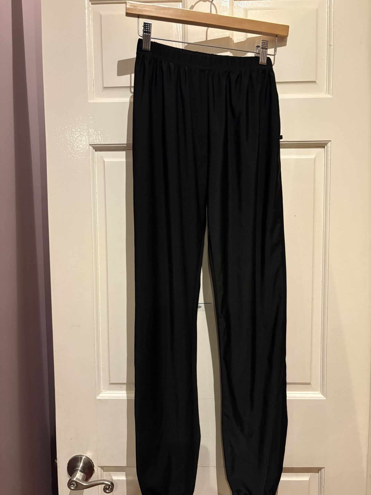 Black elastic waist pants