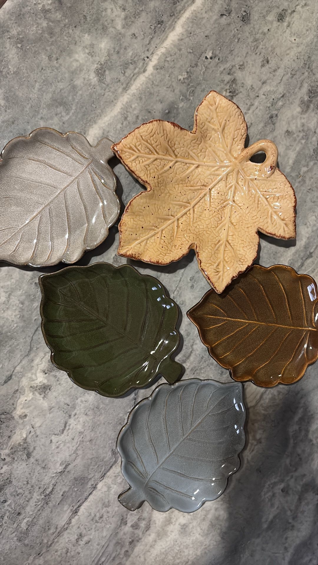 Leaf Glass Small Decorative/Serving Plates Saucers