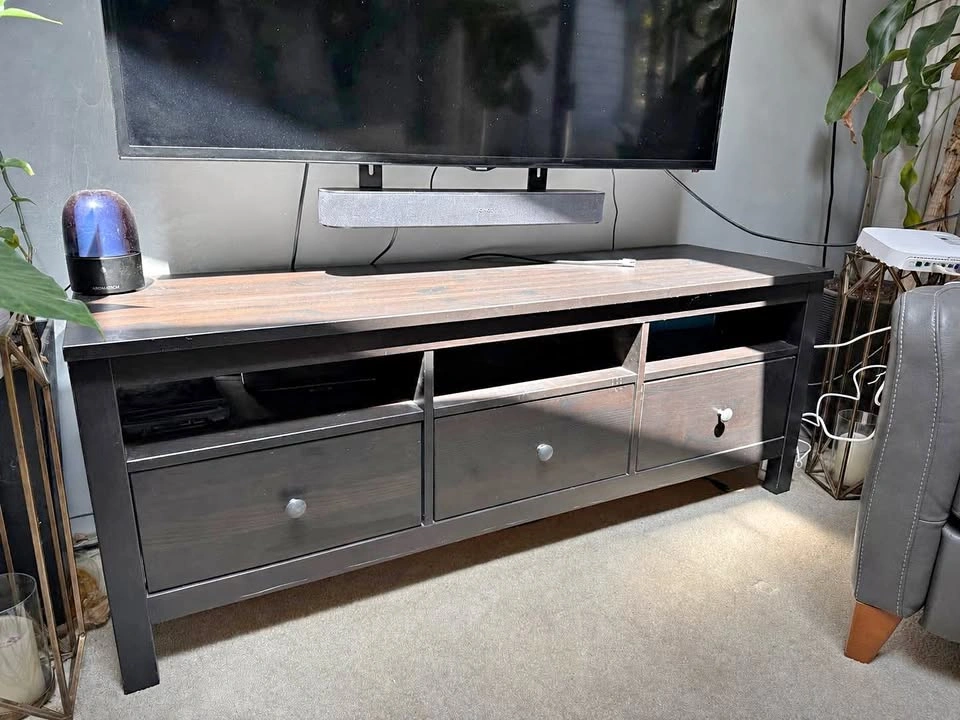 IKEA HEMNES TV Bench – Black-Brown – Good Condition