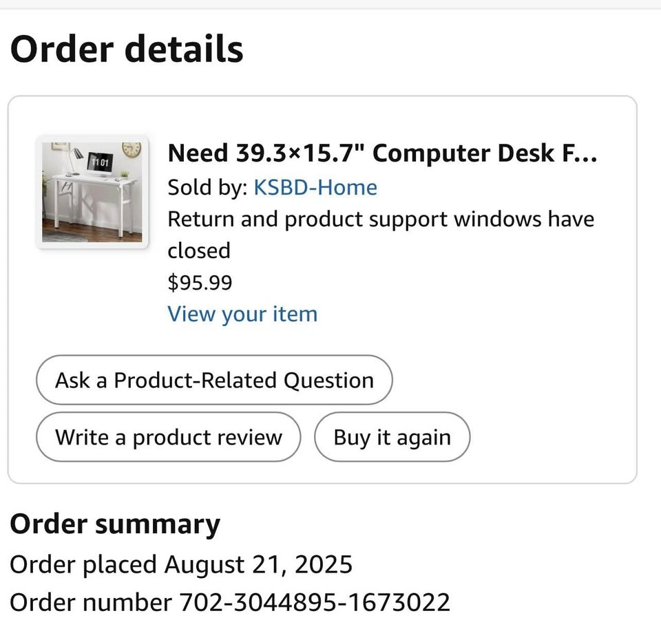 Folding Computer Desk Foldable Work Desk Table - photo 4