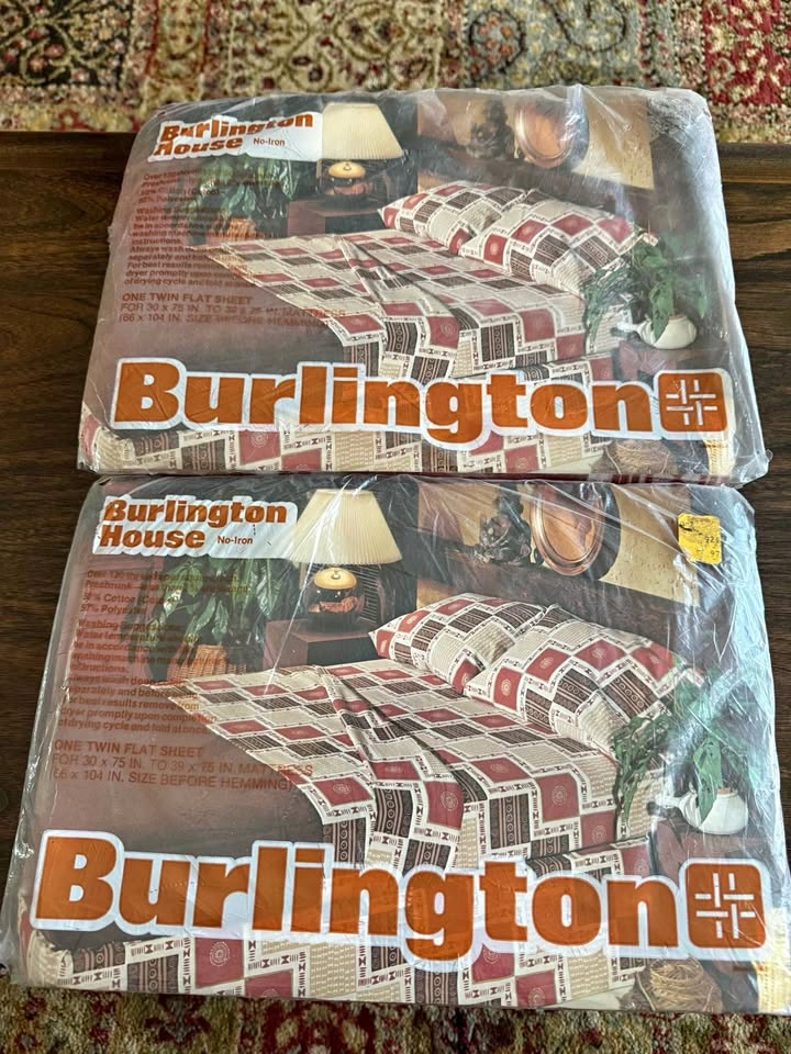 Vintage Burlington House Twin Flat Sheet 1970s NIP