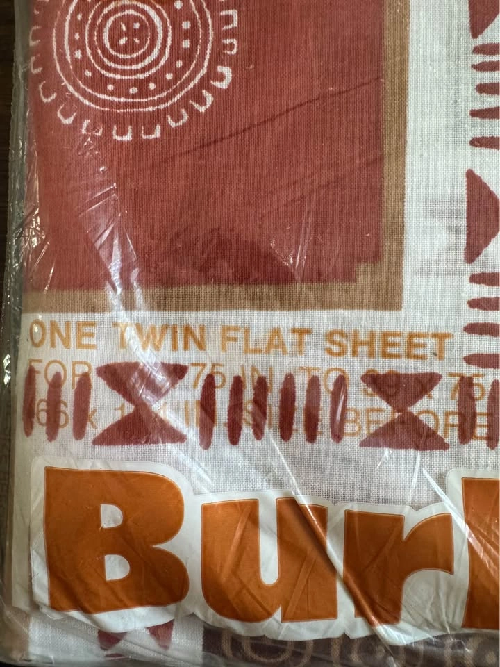 Vintage Burlington House Twin Flat Sheet 1970s NIP - photo 3