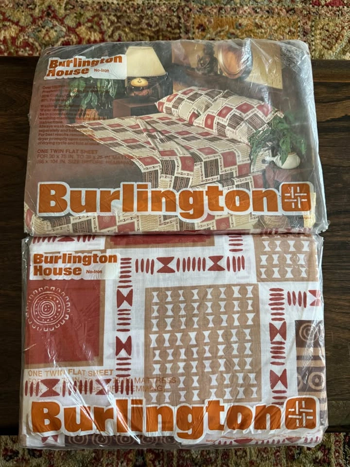 Vintage Burlington House Twin Flat Sheet 1970s NIP - photo 4