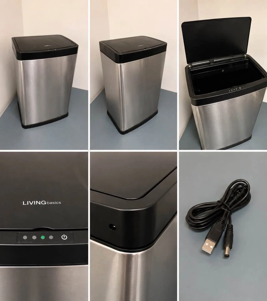 LIVINGbasics 20L Touchless Sensor Trash Can – Stainless Steel - photo 2