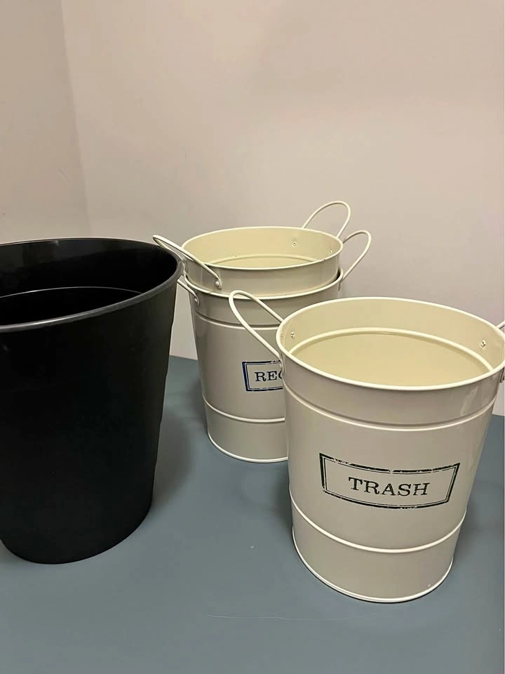 Set of 4 Trash and Recycle Bins Bundle