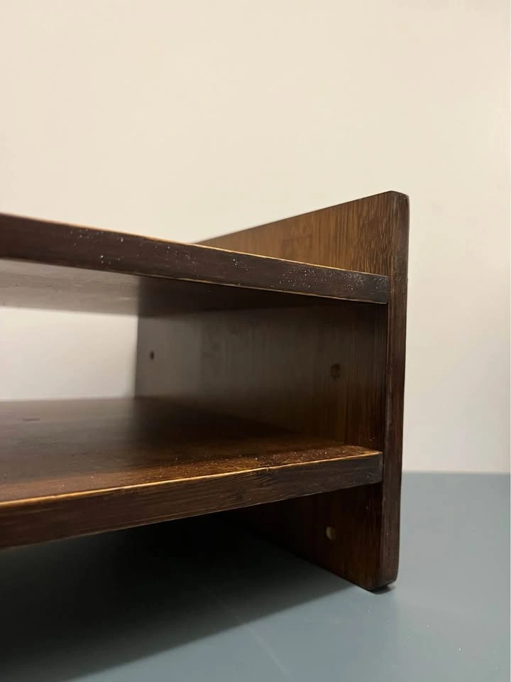 Wood Monitor Stand / Desktop Monitor Riser with Storage Shelf - photo 3