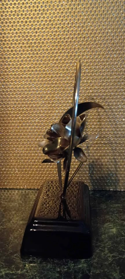 Mario Jason Originals Rose Heart Sculpture Signed Rare Vintage - photo 4