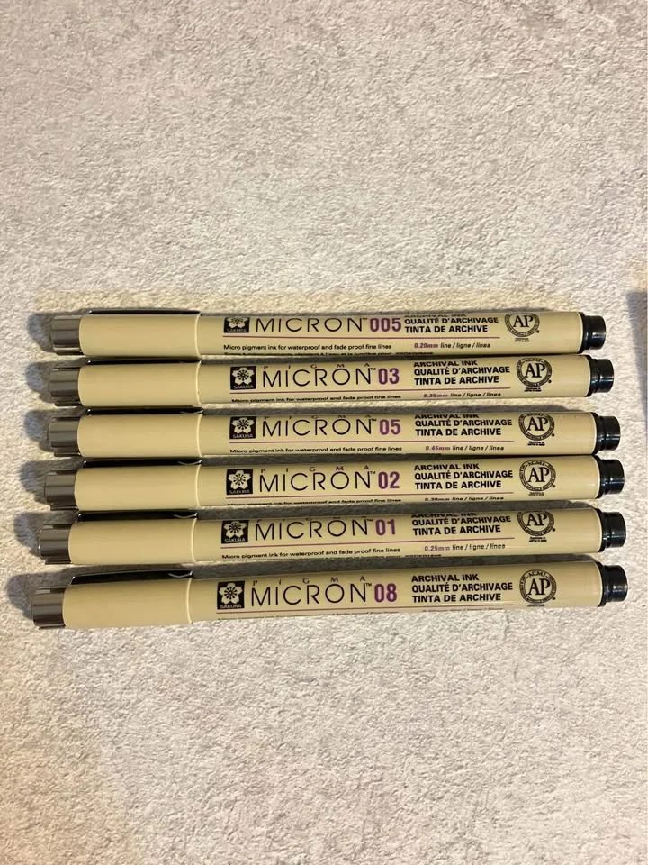 Pigma Micron Pen Tombow Calligraphy Pen Stampy highlighter image indicator(2)