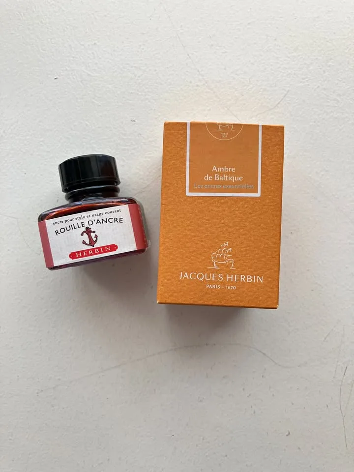 J Herbin Fountain Pen inks Ambre De Baltique Rouille thumbnail