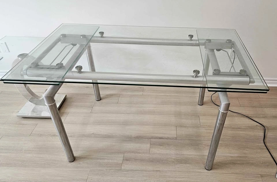 Modern Glass & Chrome 3-Piece Furniture Set