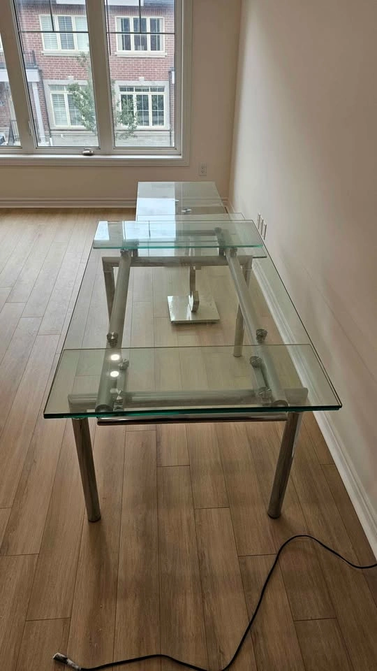 Modern Glass & Chrome 3-Piece Furniture Set - photo 3