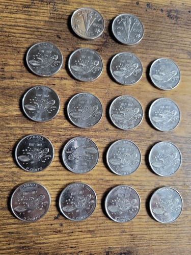 Lot Of 2017 Canadian Commemorative Nickels