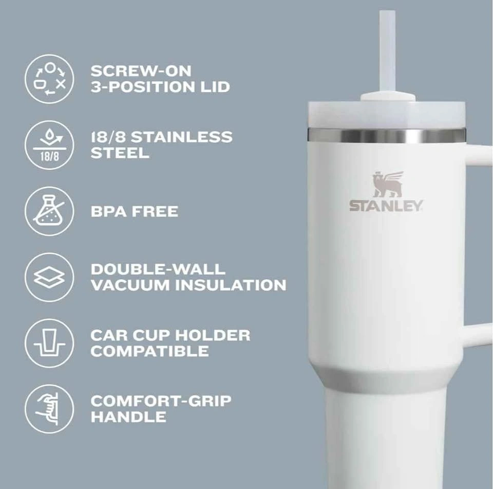 Stanley Cup 40oz Quencher H2.0 Tumbler - Cream / Off-White - photo 5
