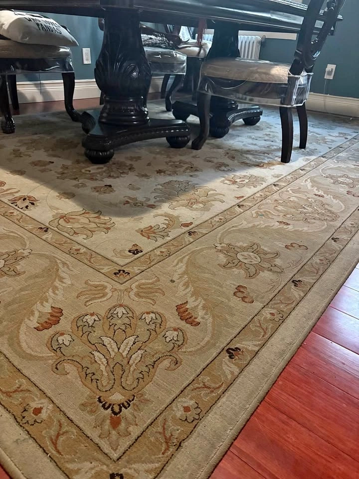 traditional Persian-style wool area rug
