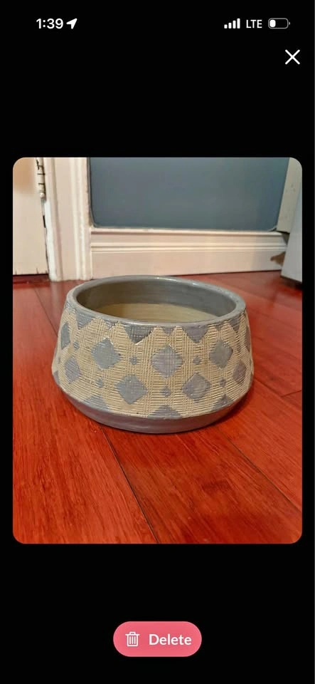 Scandinavian-inspired ceramic bowl or planter