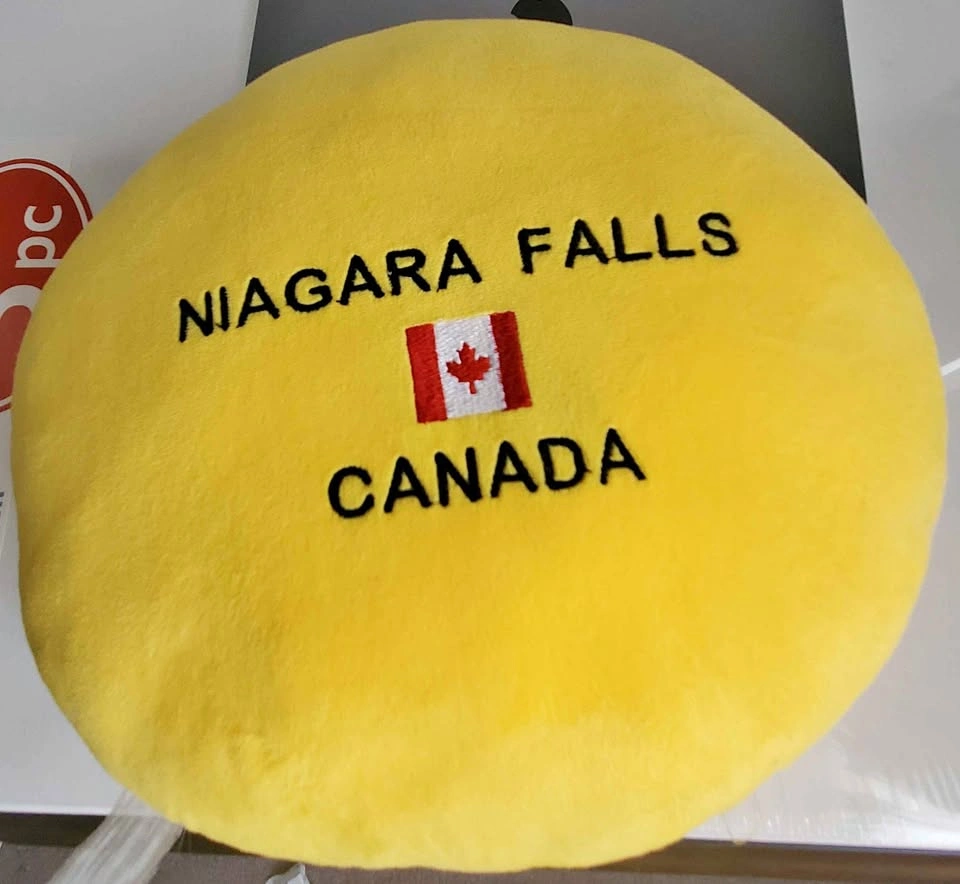 Niagara Falls Canada Emoji Plush Pillow (12.5")