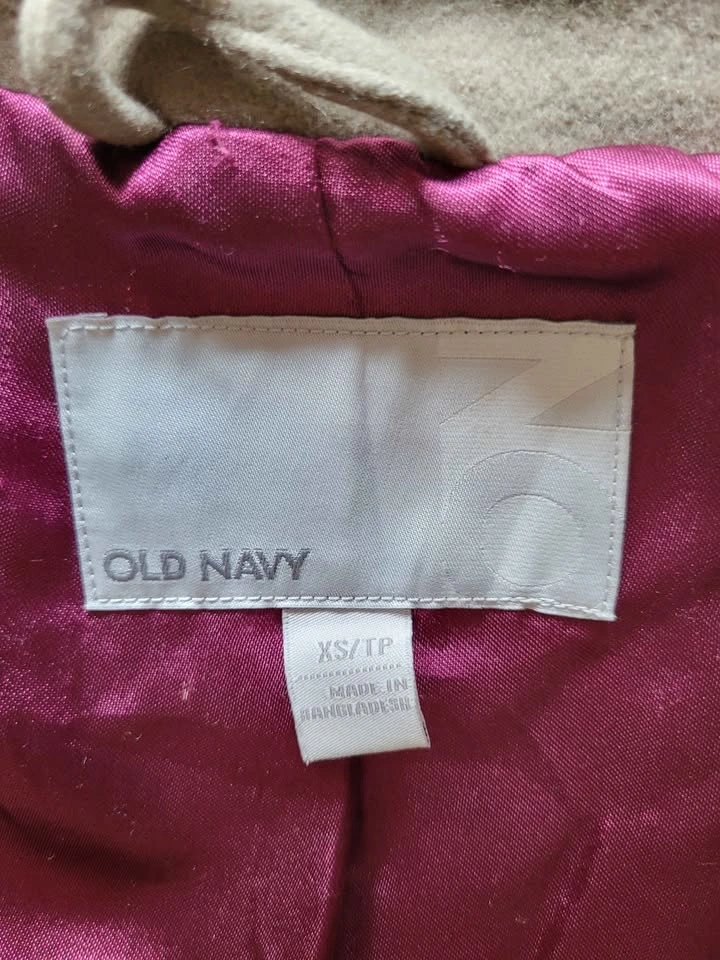 Old Navy Women’s Double-Breasted Wool-Blend Trench Coat – Size X - photo 3