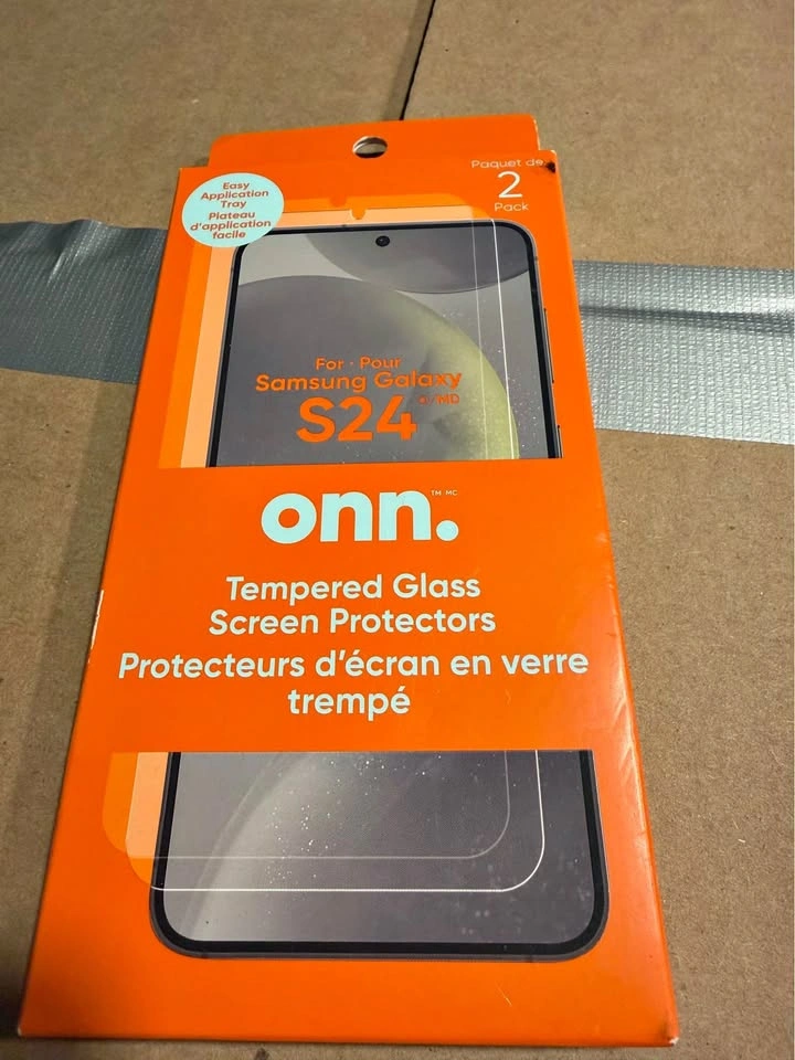 onn. Samsung Galaxy S24 Tempered Glass Screen Protectors